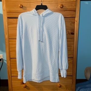 Baby blue Nine West tunic hoodie, Medium